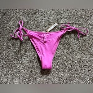 SKIMS Recycled Swim Dippy Tie Neon Orchid S